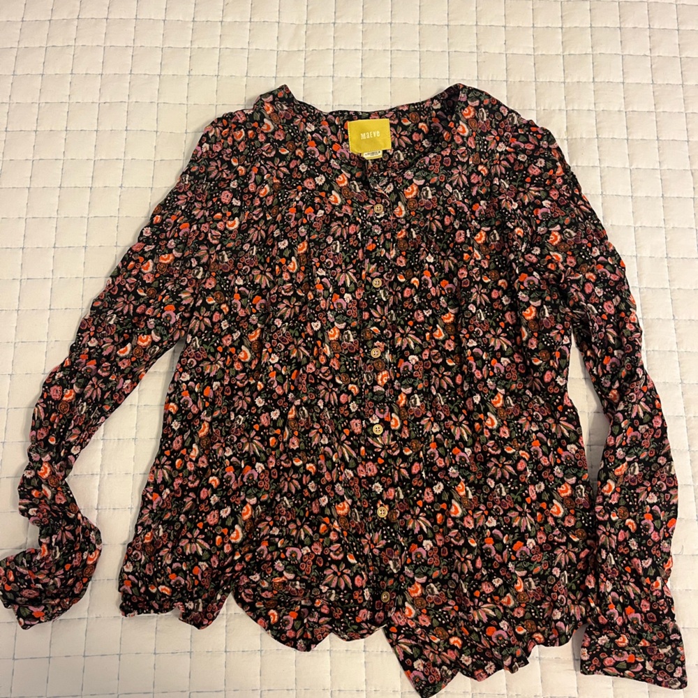 Anthropologie Maeve Ditsy Floral Button up shirt - Picture 4 of 7